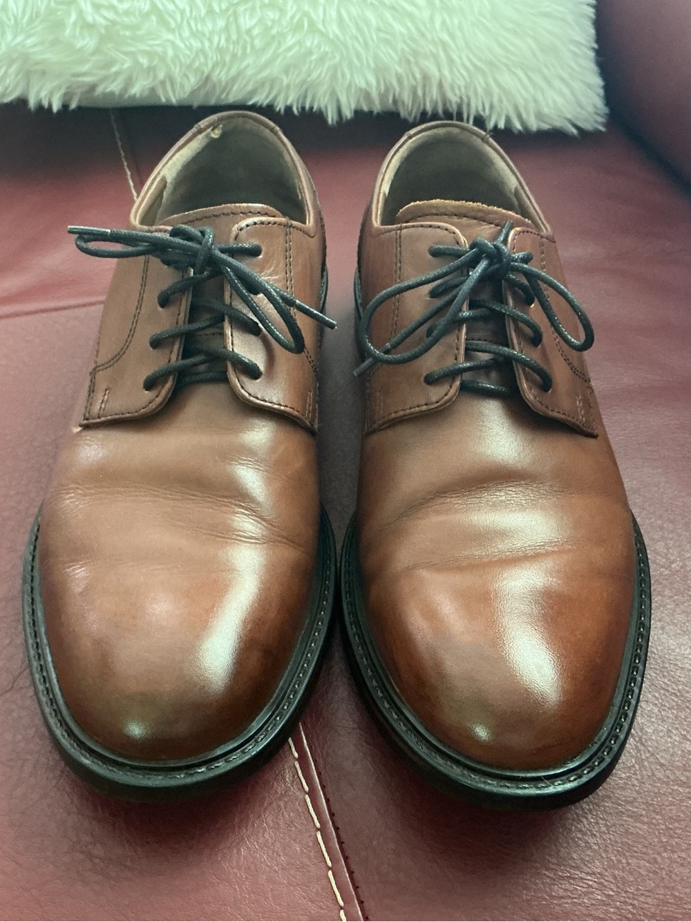 Classic Men’s Brown Leather Derby Shoes by Johnston and Murphy